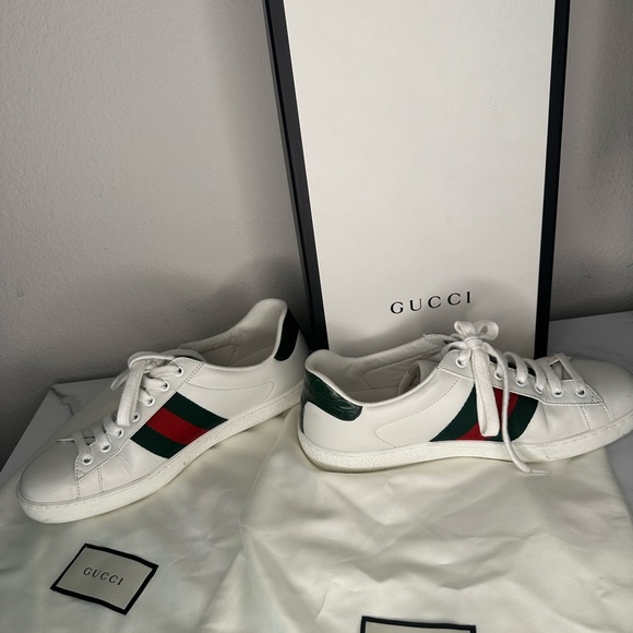 Gucci Men's Ace Leather Sneaker Size 6 - Picture 5 of 10
